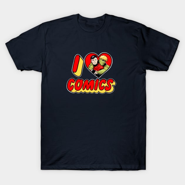 I Love Comics: Billy & Teddy T-Shirt by elliotcomicart